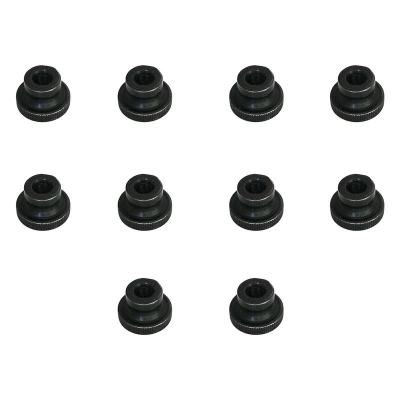 heyous 10PCS Black Carbon Steel Hand Nuts M8 Knurled Thumb Fastener Hardware Accessories for 3D Printed Machine Bed Machinery Industry Furniture Fixing - Image 1